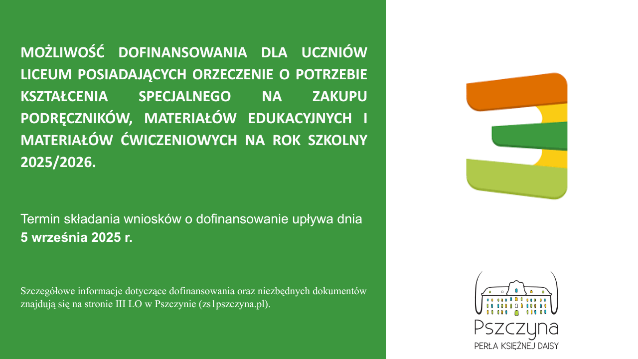 Dofinansowanie zakupu podręczników dla uczniów 